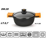 EFFICIENT BRA PINTI CASSERUOLA INDUZIONE ALLUMINIO PRESSOFUSO + COPERCHIO 5 2024