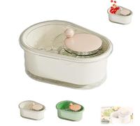 Efficient Rotary Fruit and Vegetable Wash with Brush, Portable Fruit Cleaner Bowl, Peach Washer Spinner Bowl, Fruits and Vegetable Washing Machine,for Households, Vegetables (Beige)