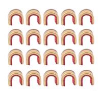 Efficient Solutions - Confezione da 20 punti di aggancio in ottone con design sicuro (rosso)