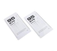 Efficient Vision Testing Solutions Set completo di tabelle oculari in PVC con righelli di misurazione (digitale-2pcs)