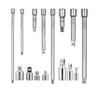 Efficiente 1/2 Pollice 3/8 Pollici 1/4 Pollici Estensione Set Ruggine Presa Resistente Semplice Per Far Funzionare 15pc Per Estensione Socket A Impatto Up Lungo Servizio