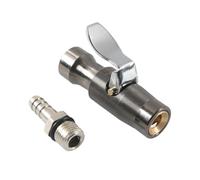 Efficiente 1/4 Pollice FNPT Flussi Chiusi Mandrino Aria con Due Ganasce Meccanismo di Bloccaggio per Pneumatici Manometro Gonfiatore Nessuno