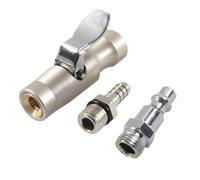 Efficiente 1/4 Pollice FNPT Flussi Chiusi Mandrino Aria con Due Ganasce Meccanismo di Bloccaggio per Pneumatici Manometro Gonfiatore Nessuno