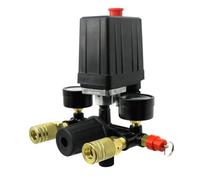 Efficiente 220 V/380 V 4 Porte Regolatore Duty Pompa del Compressore D'aria Interruttore di Controllo della Pressione Valvola Aria 0-180PSI Con Manometro(Us Type 380v)