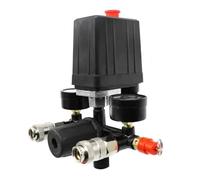 Efficiente 220 V/380 V 4 Porte Regolatore Duty Pompa del Compressore D'aria Interruttore di Controllo della Pressione Valvola Aria 0-180PSI Con Manometro(Eu Type 380v)