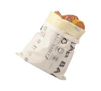 Efficiente borsa per alimenti in cotone con fodera interna rimovibile per freschezza del pane e facile pulizia doppia tasca cera d'api borsa sandwich per picnic