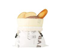 Efficiente borsa per alimenti in cotone con fodera interna rimovibile per freschezza del pane e facile pulizia doppia tasca cera d'api borsa sandwich per picnic