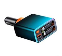Efficiente caricabatteria retrattile da auto per uso 12 V 24 V, caratteristiche Starlight per una facile visibilità e accesso rapido (grigio)