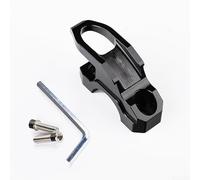 Efficiente contenitore per casco con gancio per rubinetto CNC, ideale per l'uso sul manubrio della moto (nero)