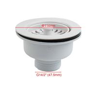 Efficiente flangia PP 114 mm per mantenere lo scarico pulito lavandino mini cest