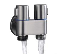 Efficiente gestione dell'acqua del bagno con valvola ad angolo di controllo a doppia lega (grigio)