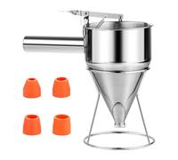 Efficiente imbuto a forma di cono in acciaio inossidabile Imbuto Takoyaki con manico antiscivolo per cucine domestiche e bancarelle di cibo Strumento di cottura antiruggine