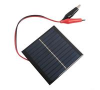 Efficiente pannello solare 1W 5 5V con design impermeabile e clip per uso esterno, per piccoli sistemi solari e ricarica batteria