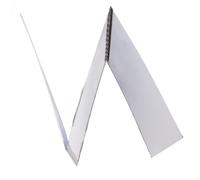 Efficiente paraschizzi per fornelli, con piastra metallica che può essere modellata per adattarsi intorno ai bruciatori secondo necessità (A)