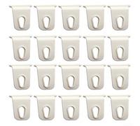 Efficiente per ganci per tende da campeggio leggeri e portatili per appendere la luce esterna; scegliere tra 10, 15 o 20 conteggi (20 bianchi)