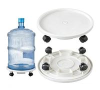 Efficiente porta bottiglie d'acqua, con telaio resistente e ruote scorrevoli per un rapido spostamento, resistente (bianco)