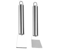Efficiente raschietto in acciaio inox per la cucina, set da 2 pezzi, contro lo sporco bruciato, versatile rimozione dei graffi per piano cottura, forno, frigorifero e attrezzatura da campeggio