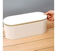Efficiente Scatola per l'organizzazione dei Cavi, Custodia per Cavi con Presa Nordica, Presa Multiuso, Staffa per Router WiFi Wireless per Uso Domestico, Colore Cachi, Gestione