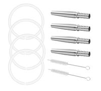 Efficiente set di strumenti per l'estrazione dello sciroppo d'acero, 10 pezzi, con beccucci in metallo, tubi flessibili e spazzole per la pulizia