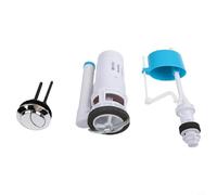 Efficiente sistema a doppio pulsante di scarico per kit di riempimento della cisterna del WC progettato per ridurre il consumo di acqua nel tempo