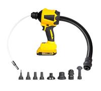 Efficiente soffiatore senza fili 21000RPM Soffiatore portatile per foglie dotato di 8 ugelli e 2 tubi per la pulizia e l'asciugatura