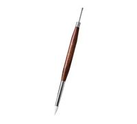 Efficiente strumento da intaglio a doppia testa per unghie, design a penna, corpo in legno, riduce le modifiche per un'applicazione rapida, in legno naturale, penna artistica a doppia testa