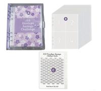 Efficiente strumento di gestione del budget raccoglitore con copertina in PVC, 25 fogli e tasca per un facile monitoraggio delle finanze (viola)