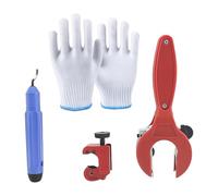 Efficiente taglierina a cricchetto HVAC con strumento di sbavatura da 5/16" a 1-1/8" include guanti e cricchetti set tagliatubi