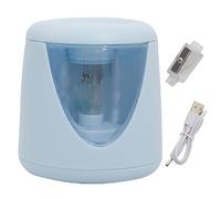 Efficiente temperamatite elettrico con grande cestino per trucioli ricaricabile USB portatile automatico ideale per studenti scuola cancelleria compatto blu A