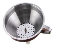Efficiente utensile da cucina dotato di un imbuto in acciaio inossidabile con filtro a scatto e bocca extra larga per riempire bottiglie, barattoli e contenitori (13 cm)