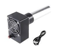 Efficiente ventilatore elettrico per barbecue ad avviamento rapido, ventilatore portatile per barbecue a carbone e falò, ugello in acciaio inossidabile