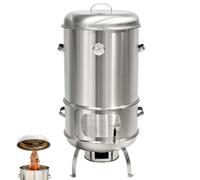 Efficieran Affumicatore a Barile Verticale per Barbecue a Carbone | Affumicatore per Carne 3-in-1 e Barbecue a Carbone Portatile con Termometro per Camping, Giardino e BBQ