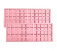 EffiFish 2 stampi per cubetti di ghiaccio, 60 griglie in silicone per alimenti per la raccolta giusta per congelare l'essiccatore per creare cubetti di ghiaccio, cioccolatini e caramelle (rosa)