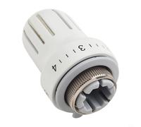 EffiFish 6 teste termostatiche per termosifone, filettatura M30 x 1,5, controllo valvola di riscaldamento con protezione antigelo per regolazione della temperatura del radiatore domestico, bianco (6