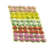 EffiFish 60 pezzi paesaggi in miniatura fiori per ciuffi per giardini paesaggi e terreno modellismo progetti - alberi finti vegetazione cespugliosa scala 1:72