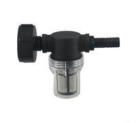 EffiFish Adattatore per serbatoio IBC, connettore per filtro dell'acqua piovana, connettore filtro per raccolta della pioggia, con cestello filtro in fibra di alluminio rimovibile (20 mm)