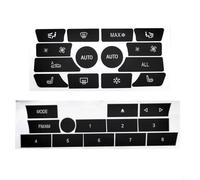 EffiFish Adesivi per riparazione pulsanti interni auto, per BMW Serie 5 Radio AC Climate Control Dashboard Decal Overlay Materiale Vinile (adesivi AC + Radio)