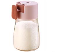 EffiFish Agitatore di sale preciso da 0,5 g, dispenser ermetico per condimento con corpo trasparente per cottura controllata, beige (rosa)