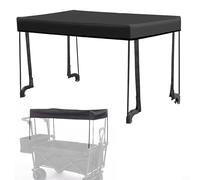 EffiFish Baldacchino per Wagon Aawning Copertura Ombra Copertura 600D Oxford Panno Impermeabile Per Carrello Da Giardino Carrello Per Campeggio All'aperto Nero (nero)