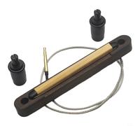 EffiFish Barra di pickup piezoelettrica in legno per basso elettrico a 4 corde, con jack da 2,5 mm, per migliorare il suono, colore giallo (6 corde)