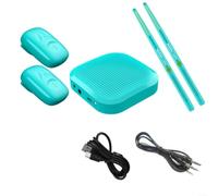 EffiFish Batteria elettronica portatile con rilevamento del movimento 3D, kit di batteria virtuale per pratica, include 2 bacchette, blu navy (B-blue)