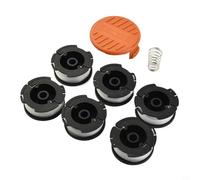 EffiFish Bobine di filo di nylon, con coperchio e molla per decespugliatore Black and Decker GL280 GL340 GL425 GL430 GL530 GL540 GL850 per serie GLC (4 bobine di filettatura)