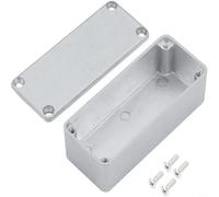 EffiFish Caso di alluminio della scatola di progetto di recinzione di elettronica per il fai da te, stile argento 1590A, 92 x 38 x 31 mm, spessore 2mm