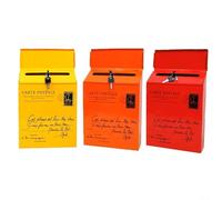 EffiFish Cassetta delle lettere vintage da parete, rustica in ferro, cassetta delle lettere, giornali, impermeabile, per esterni (arancione)