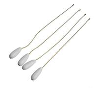 EffiFish Catena di prolunga decorativa per ventilatore da soffitto, con perline di vetro da 32 mm, per illuminazione domestica, 53 cm, catena viola (bianco)