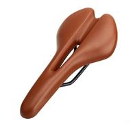 EffiFish Comodo sedile per bicicletta in pelle PU con centro cavo ventilato e sospensione a doppia molla, adatto per MTB, bici da strada e pieghevoli, marrone (marrone chiaro)