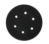 EffiFish Cuscinetto morbido a 6 fori in spugna da 150 mm, per levigatrice orbitale, riduce le vibrazioni, levigatura del contorno, bianco e nero, confezione da 1
