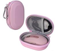 EffiFish Custodia rigida in EVA per mouse Logitech MX Anywhere 3S, borsa protettiva da viaggio con tasca in rete e manico, compatta 10,5 x 7,5 x 4,5 cm (rosa)