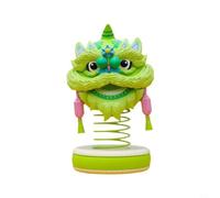 EffiFish Decorazione creativa a forma di leone primaverile, decorazione per interni in ABS rosso per cruscotto di veicoli in stile marea nazionale (verde)