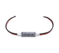 EffiFish Dimmer di luce, 12 V per mini striscia LED dimmer controller 5 | Adatto a strisce 3528/5050/5630, 12A per Max, potenza 144W, funzione di ripresa, dimensioni compatte 42 x 12 x 3 mm